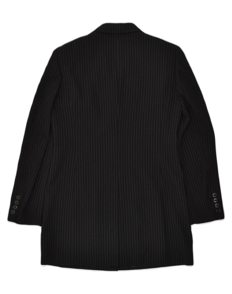 BETTY BARCLAY Womens 3 Button Blazer Jacket UK 12 Medium Black Pinstripe | Vintage Betty Barclay | Thrift | Second-Hand Betty Barclay | Used Clothing | Messina Hembry 
