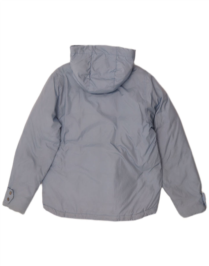 Diadora Womens Hooded Padded Jacket UK 14 Medium Blue Polyamide