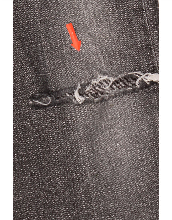 Levi's Womens 505 Distressed Straight Jeans US 6 Medium W30 L32 Grey