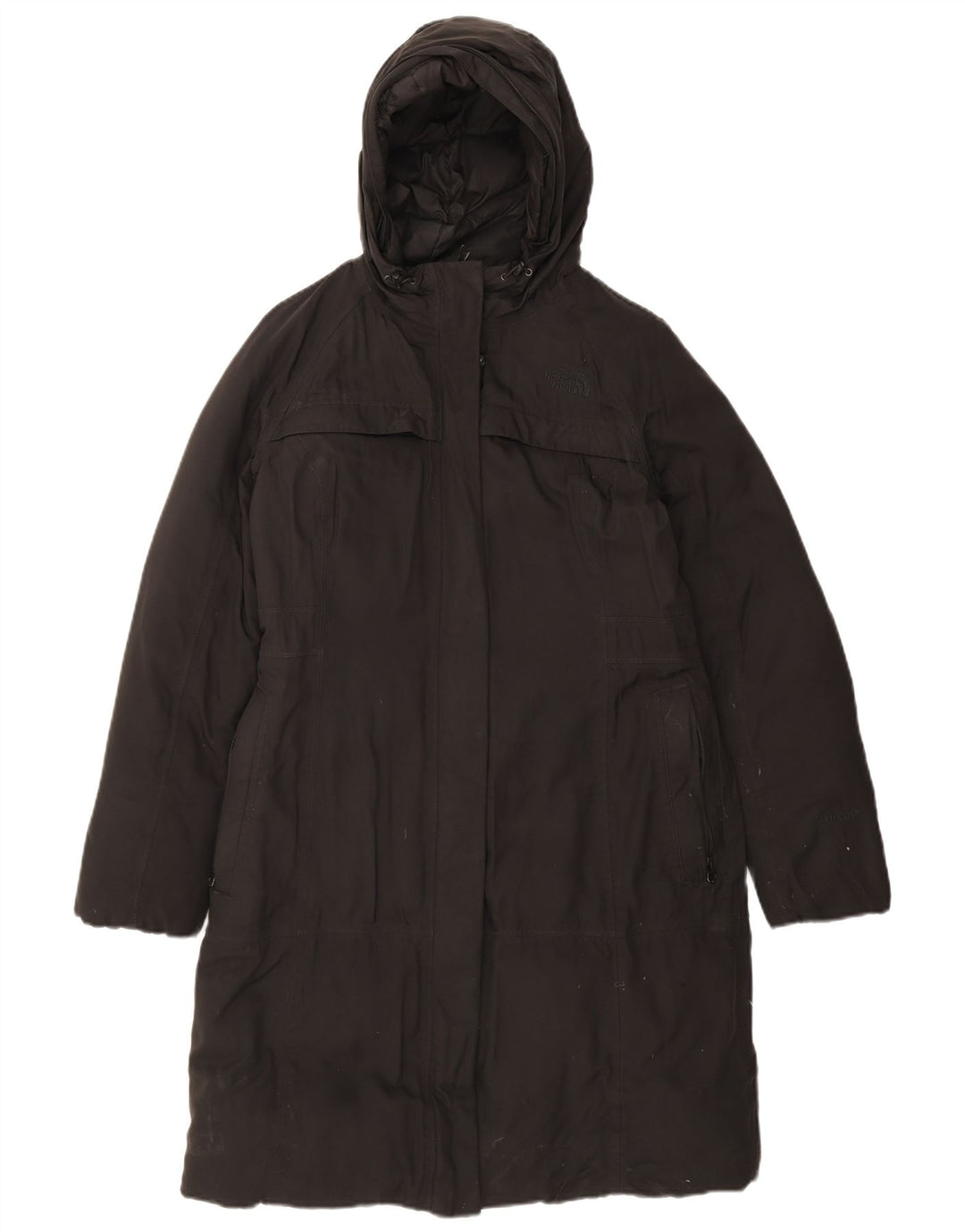 The North Face Womens Hooded Parka Jacket UK 14 Medium Black Nylon