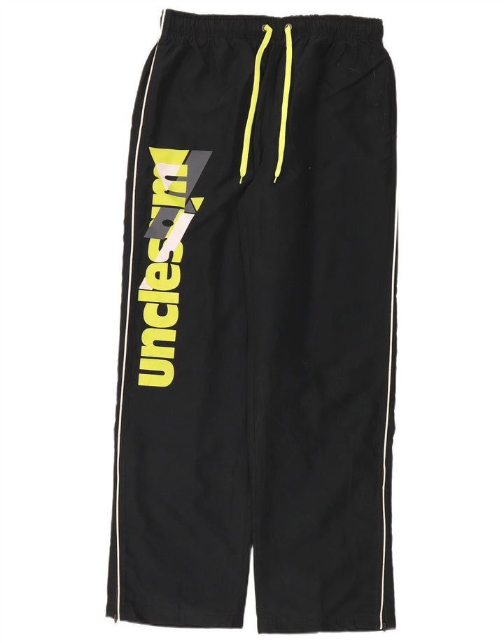 Uncle Sam Mens Graphic Tracksuit Trousers Large  Black Polyester