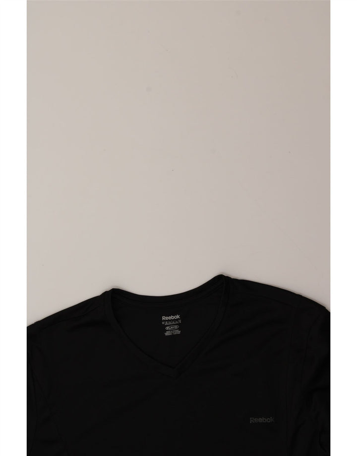 REEBOK Womens Top Long Sleeve UK 20/22 XL Black Polyester Vintage Reebok and Second-Hand Reebok from Messina Hembry 