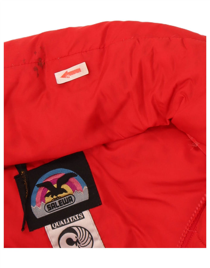 SALEWA Mens Hooded Padded Jacket UK 38 Medium Red Polyamide