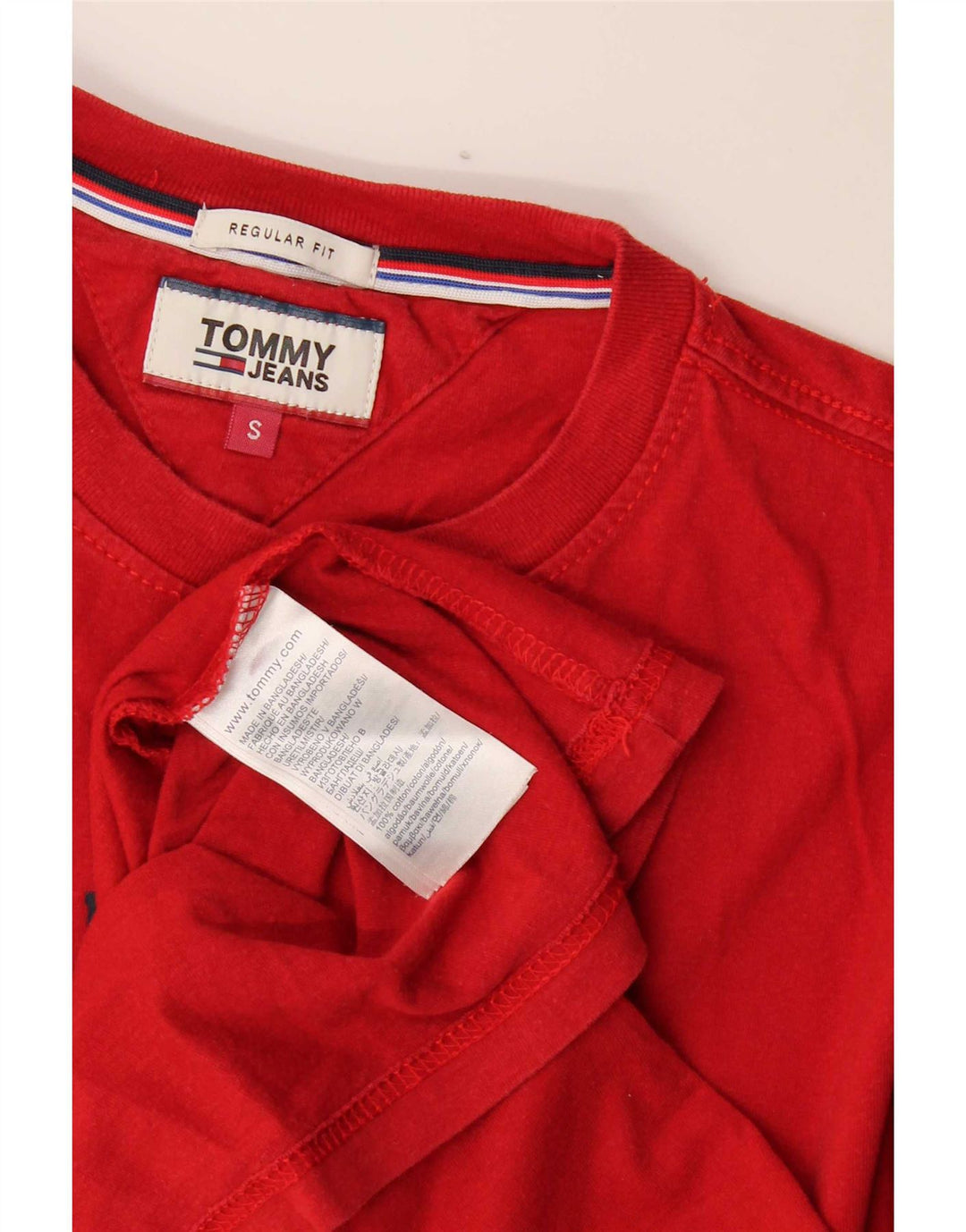 Tommy Hilfiger Mens Regular Fit Graphic T-Shirt Top Small Red Cotton