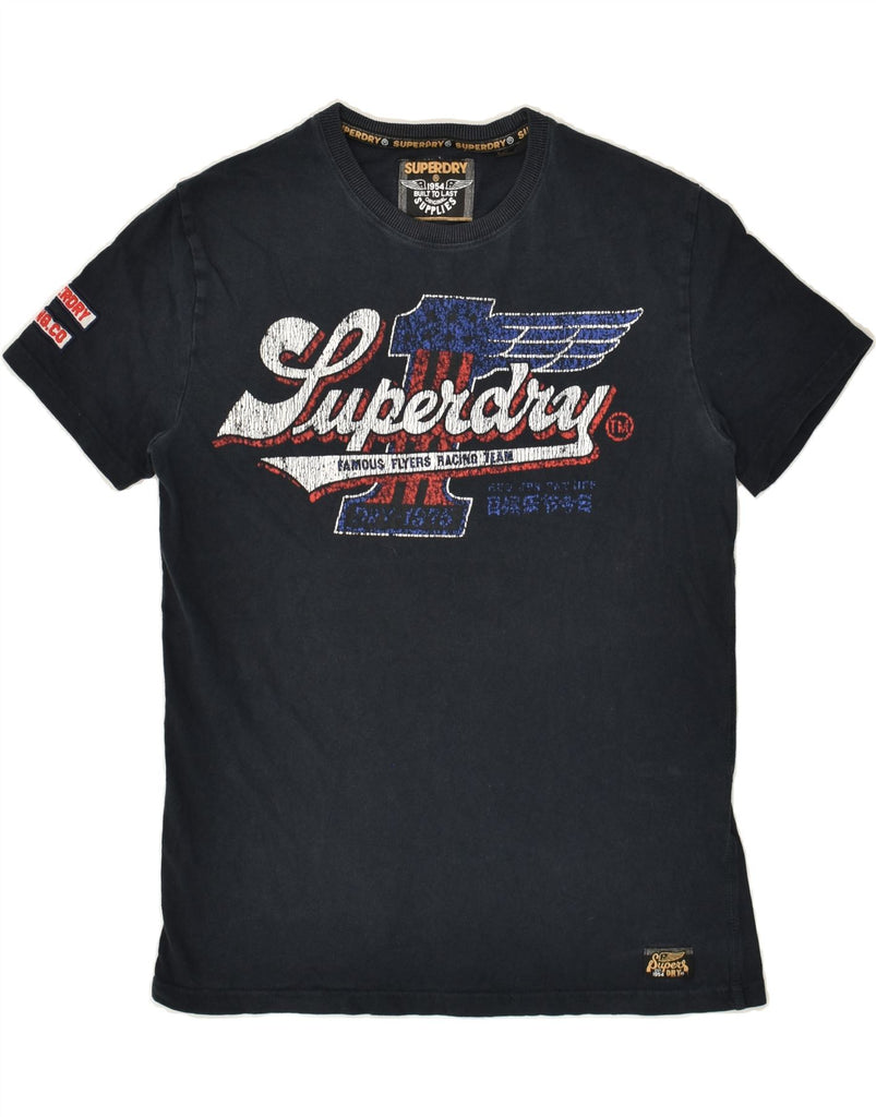 SUPERDRY Mens Graphic T-Shirt Top Small Black Cotton | Vintage Superdry | Thrift | Second-Hand Superdry | Used Clothing | Messina Hembry 