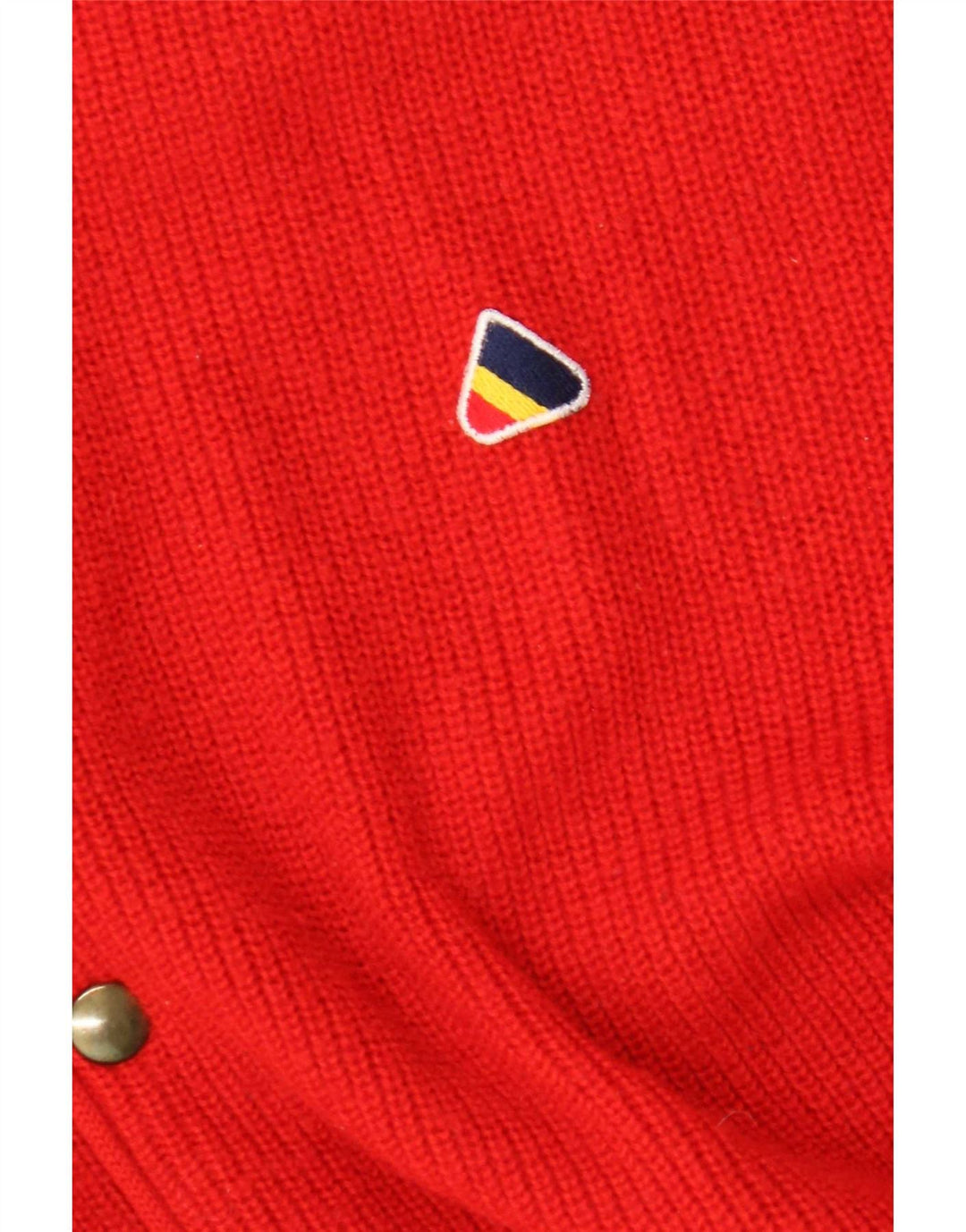 Vintage Mens Sleeveless Cardigan Sweater Medium Red