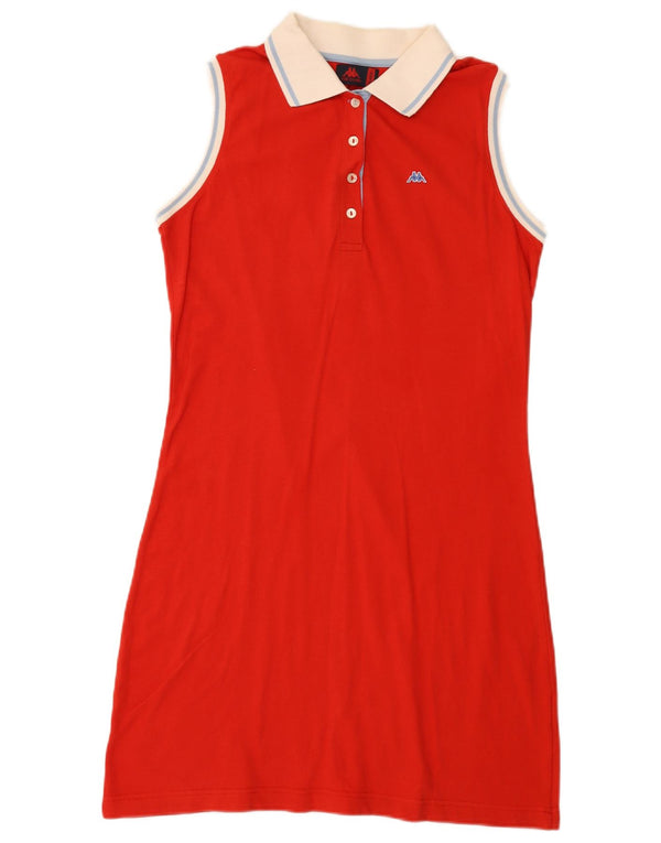 Kappa Womens Sleeveless Polo Dress UK 18 XL Red Colourblock Cotton
