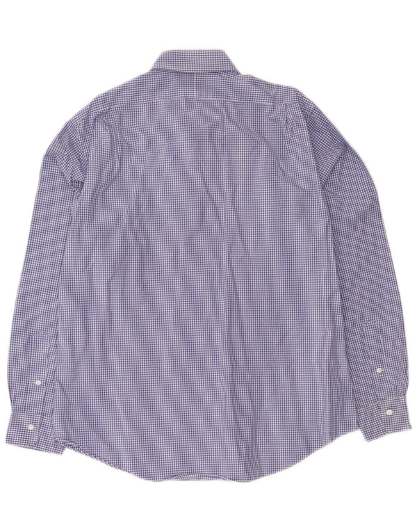 Polo Ralph Lauren Mens Regent Custom Fit Shirt Size 43 17 XL Blue Gingham