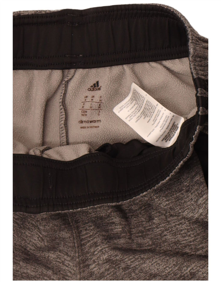 Adidas Mens Climawarm Tracksuit Trousers Medium Grey Flecked Polyester