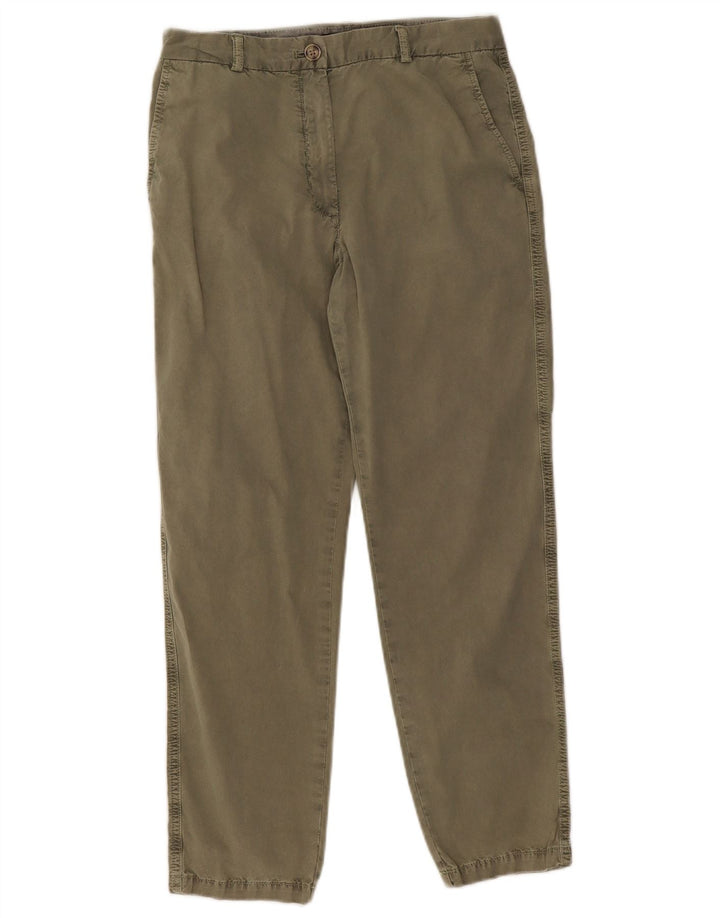 Marks & Spencer Womens Slim Chino Trousers W28 L26 Khaki Spotted