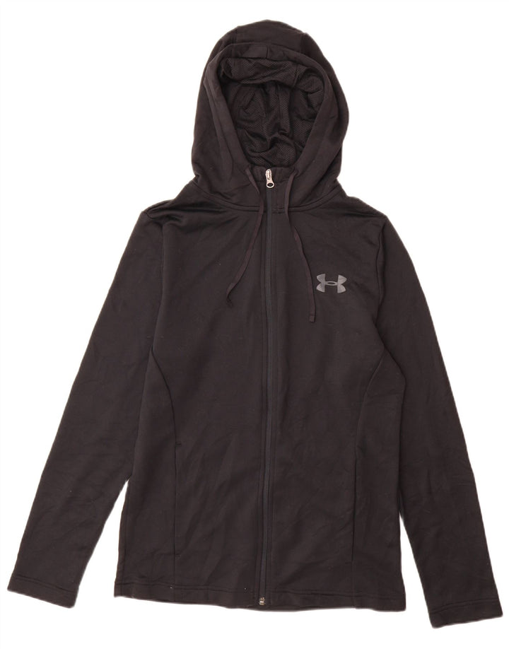 Under Armour Mens Zip Hoodie Sweater Small Black Polyester