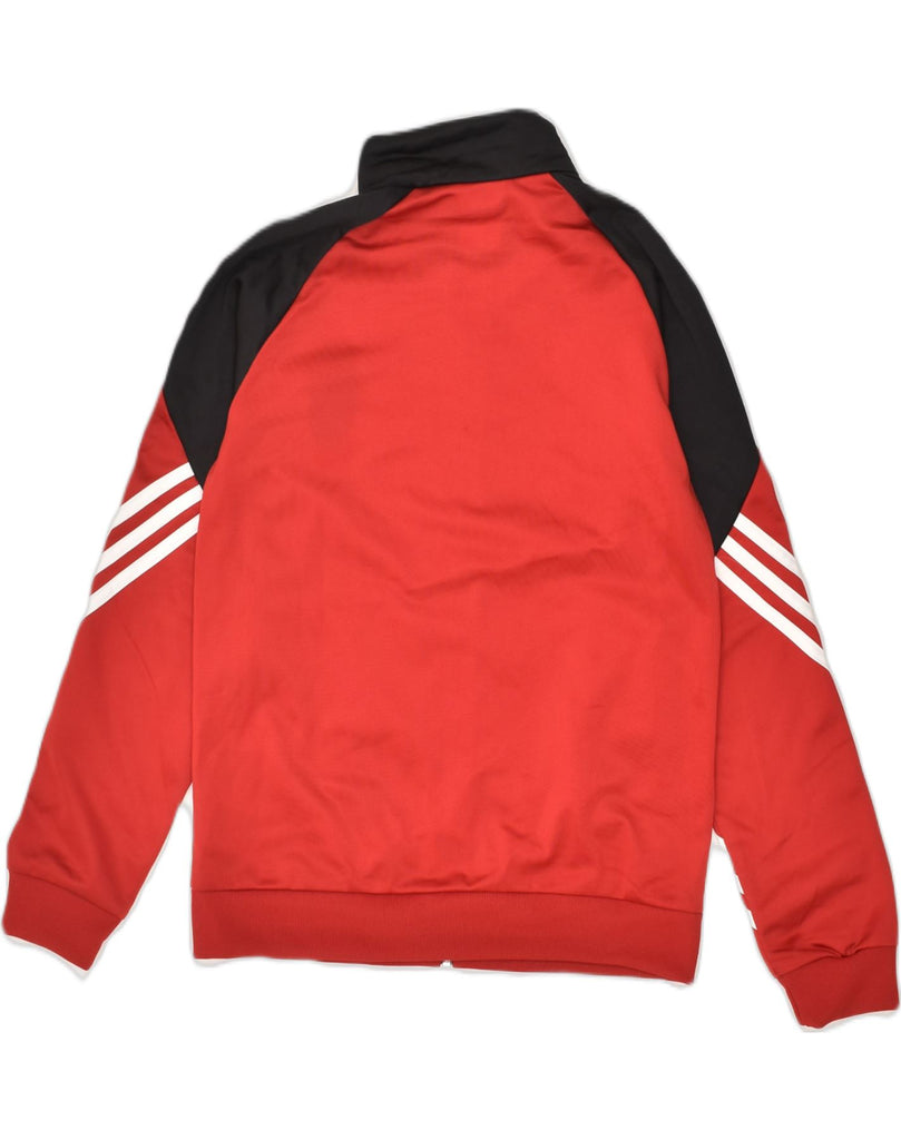 ADIDAS Boys Tracksuit Top Jacket 11-12 Years Red Colourblock Polyester | Vintage Adidas | Thrift | Second-Hand Adidas | Used Clothing | Messina Hembry 