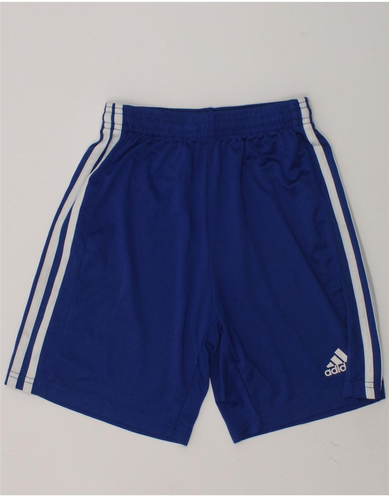 ADIDAS Boys Aeroready Sport Shorts 11-12 Years Blue Polyester | Vintage Adidas | Thrift | Second-Hand Adidas | Used Clothing | Messina Hembry 