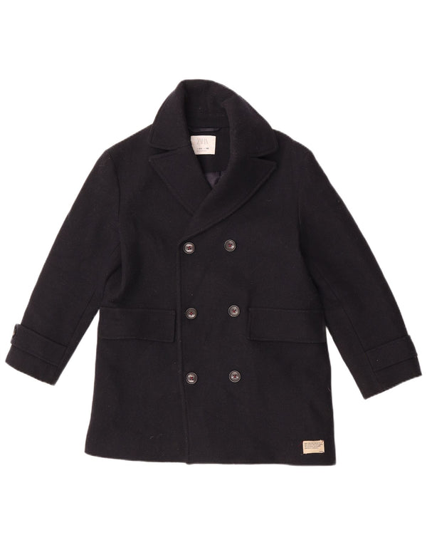 Zara Boys Pea Coat 9-10 Years Navy Blue