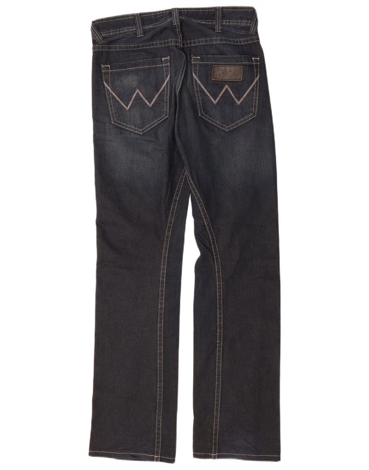 Wrangler Mens Clyde Straight Jeans W31 L34 Navy Blue Cotton