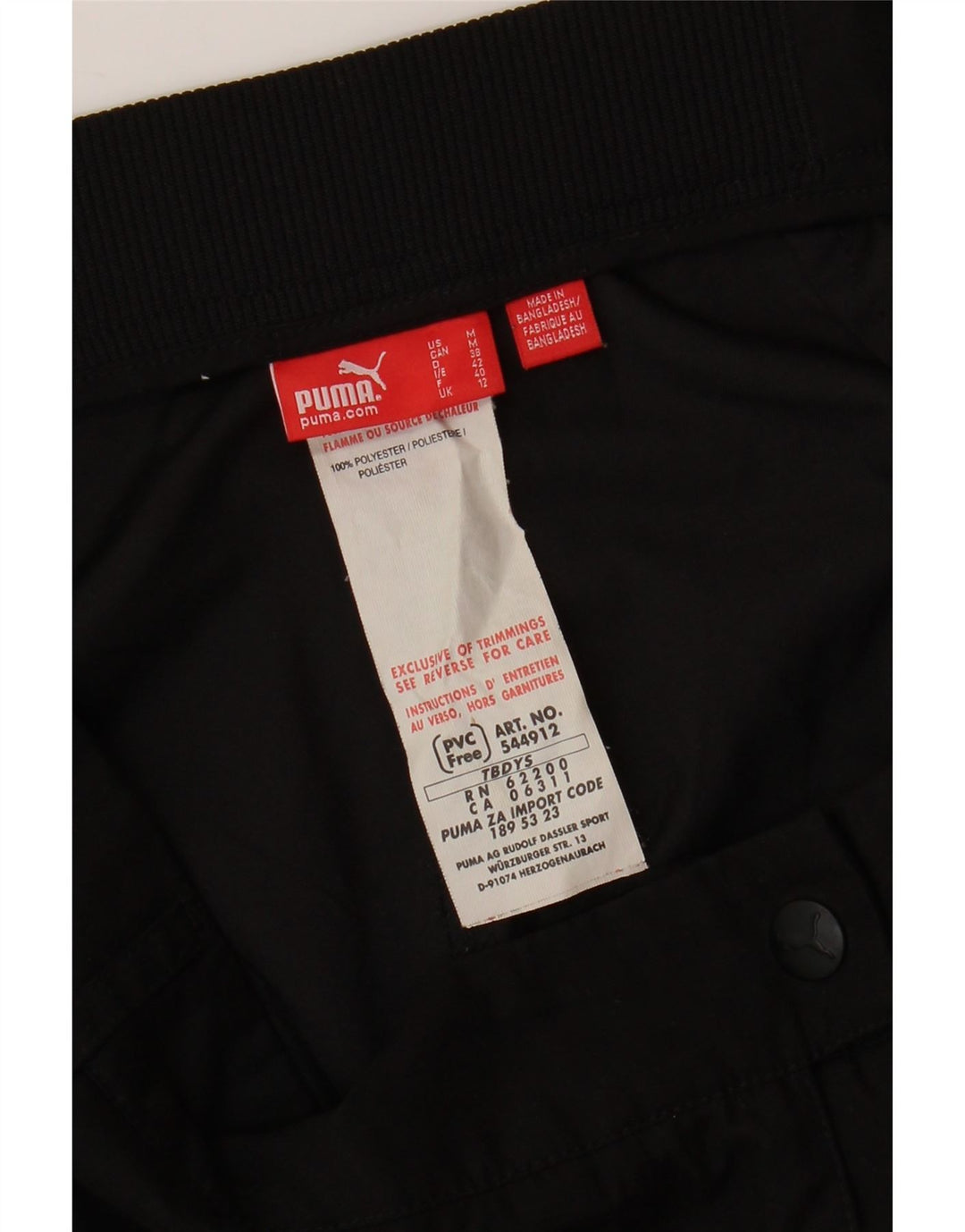 PUMA Womens Bermuda Shorts UK 12 Medium W30  Black Polyester