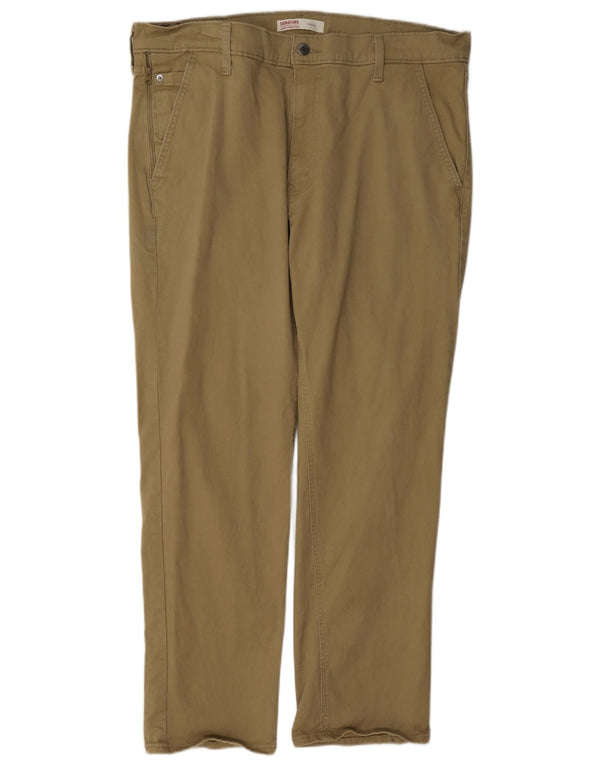 Levi's Mens Signature Slim Chino Trousers W38 L32 Khaki Cotton