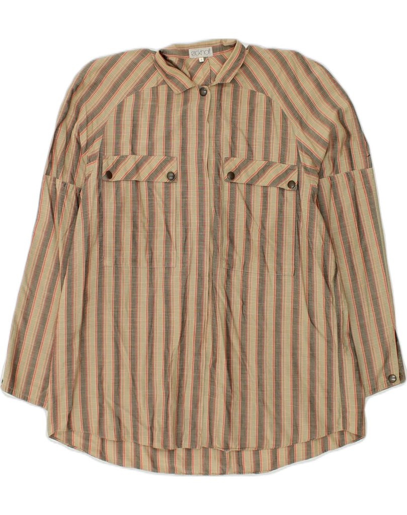 VINTAGE Womens Shirt US 0 XS Brown Striped | Vintage Vintage | Thrift | Second-Hand Vintage | Used Clothing | Messina Hembry 