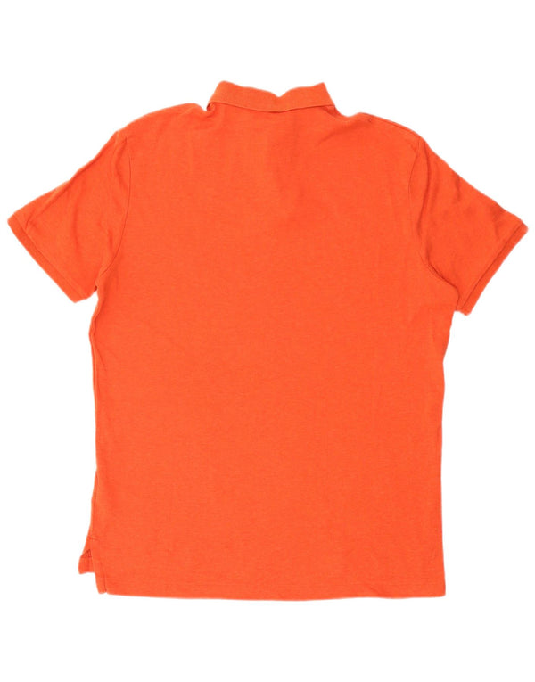 Polo Ralph Lauren Mens Polo Shirt Medium Orange Cotton