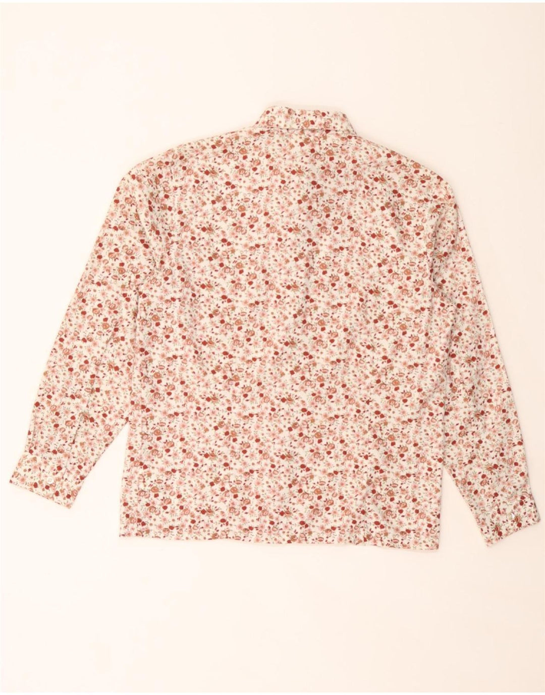 TIKIDA Womens Shirt UK 14 Medium Pink Floral Polyester Vintage TIKIDA and Second-Hand TIKIDA from Messina Hembry 
