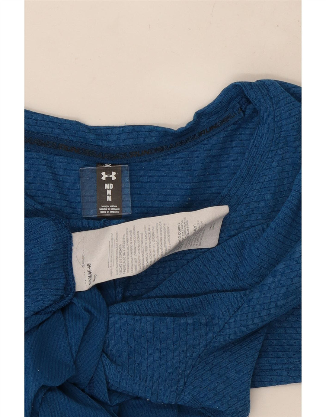 UNDER ARMOUR Womens T-Shirt Top UK 14 Medium Blue Polyester