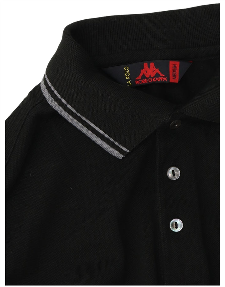 Kappa Mens Long Sleeve Polo Shirt Medium Black