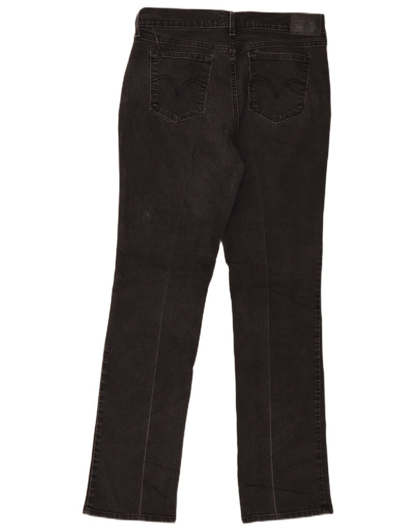 Levi's Womens 505 Straight Jeans W30 L32 Black Cotton