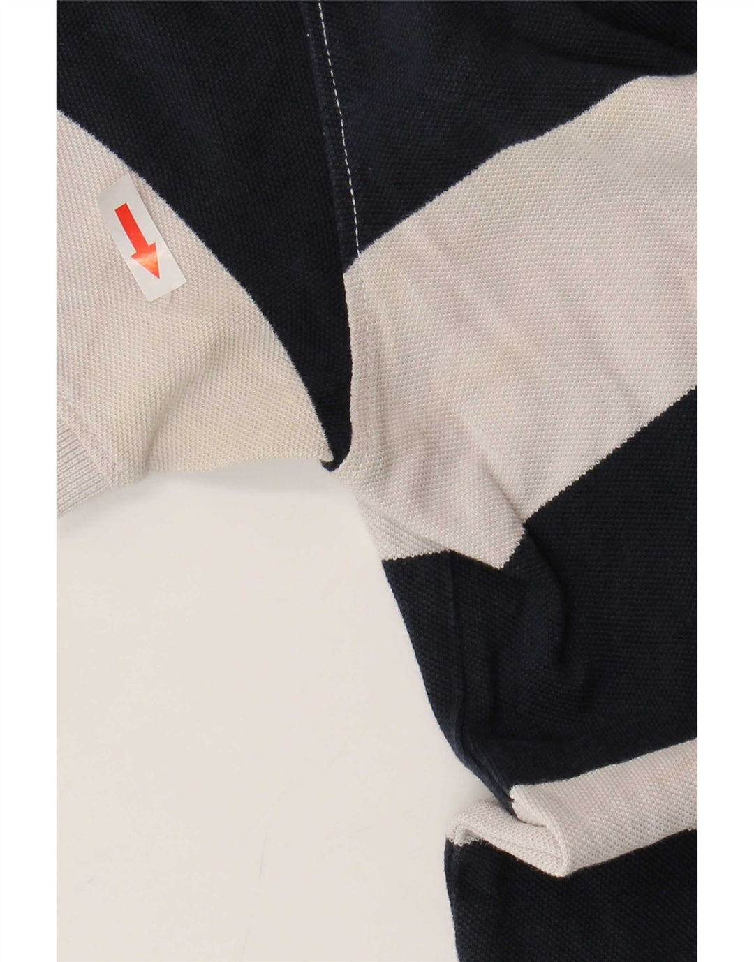 Timberland Mens Polo Shirt Medium White Striped Cotton