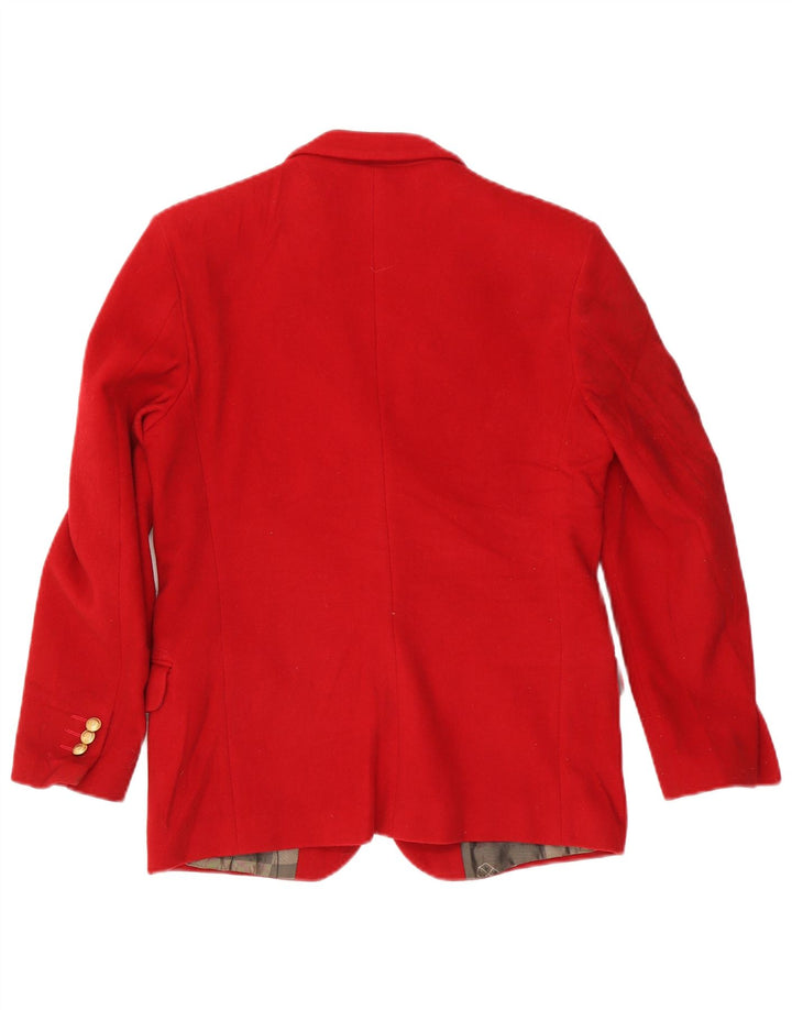 Armata Di Mare Womens 3 Button Blazer Jacket IT 42 Medium Red Wool