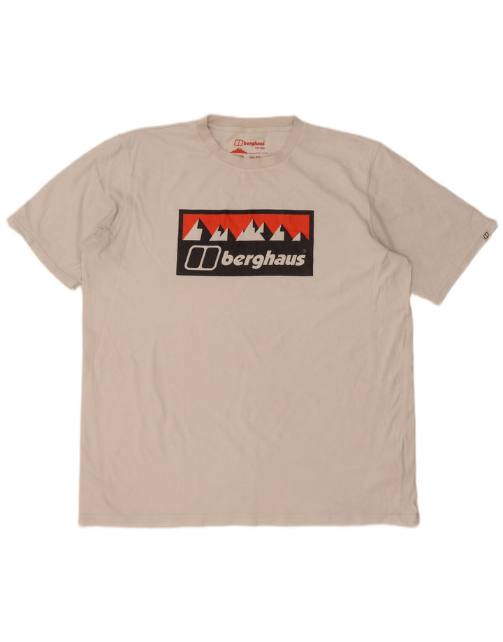 Berghaus Mens Graphic T-Shirt Top 2XL White Cotton