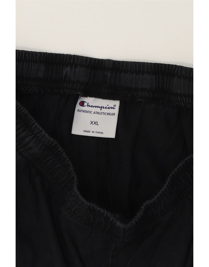CHAMPION Mens Graphic Sport Shorts 2XL Black Cotton Vintage Champion and Second-Hand Champion from Messina Hembry 