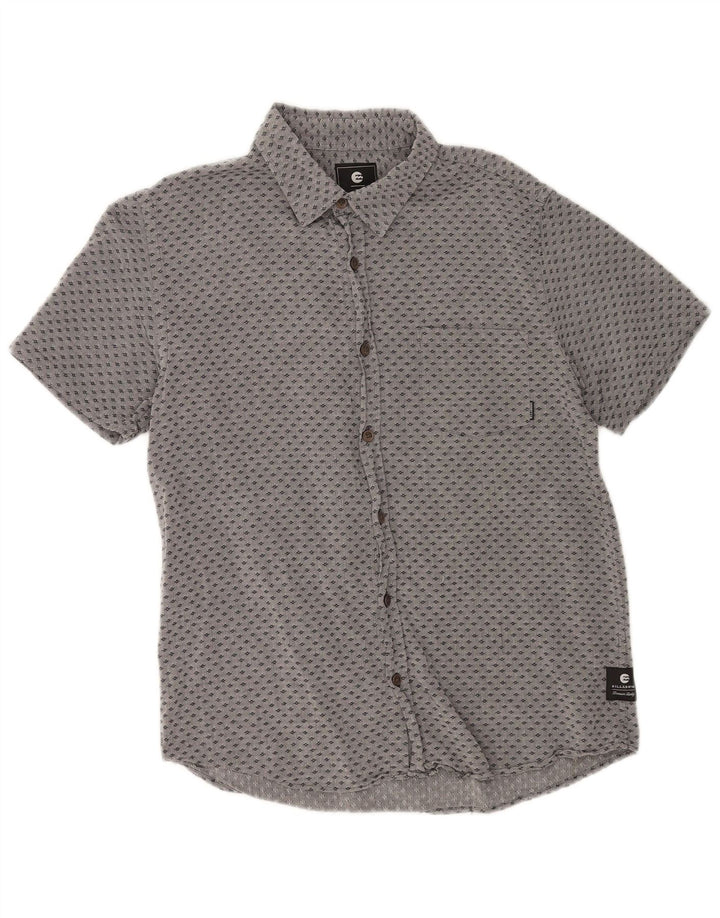 Billabong Mens Short Sleeve Shirt Small Grey Spotted