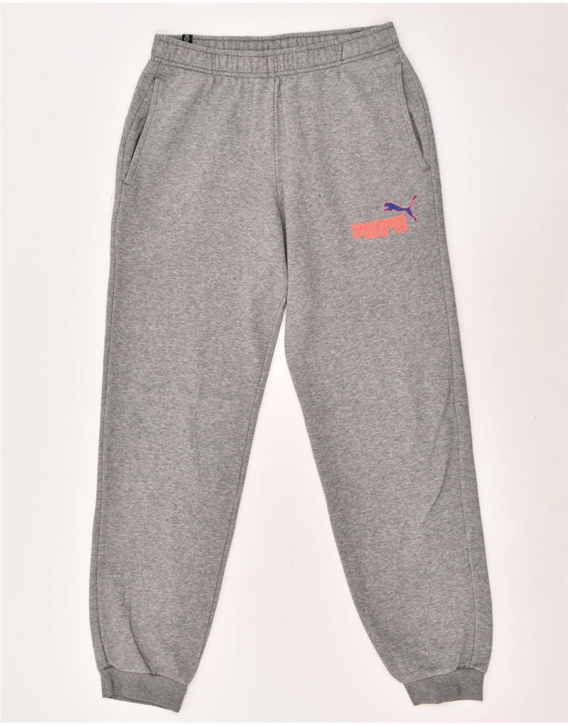 PUMA Mens Tracksuit Trousers Joggers Small Grey Cotton | Vintage Puma | Thrift | Second-Hand Puma | Used Clothing | Messina Hembry 