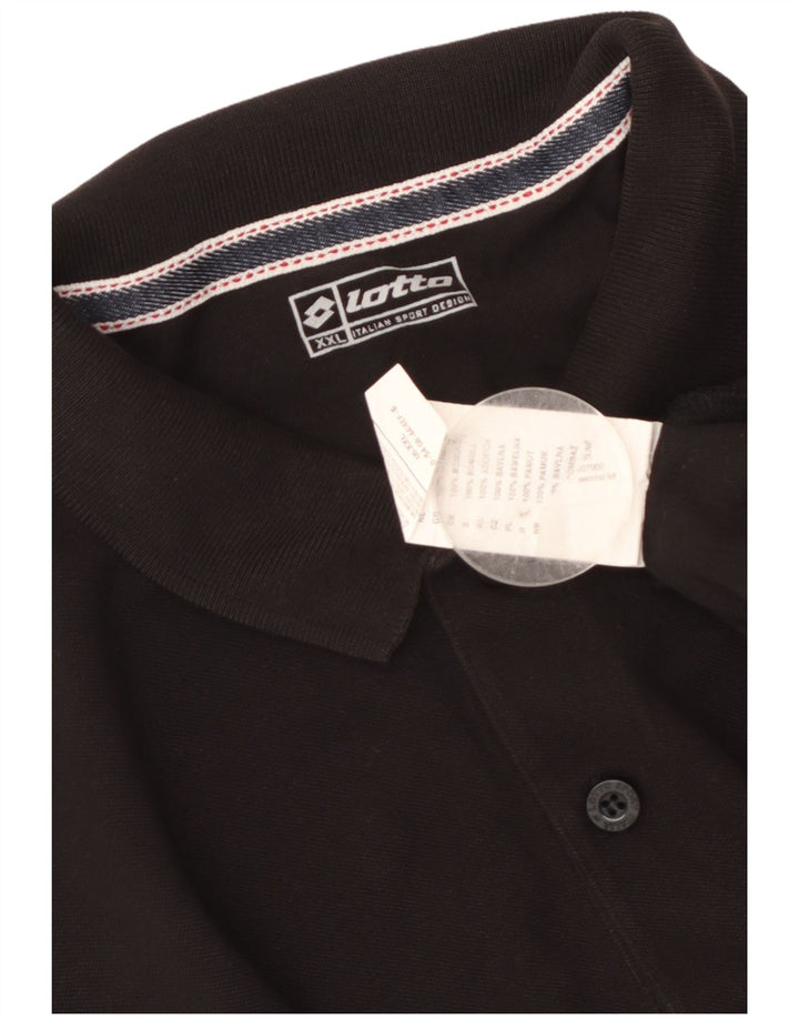 Lotto Mens Polo Shirt 2XL Black Cotton