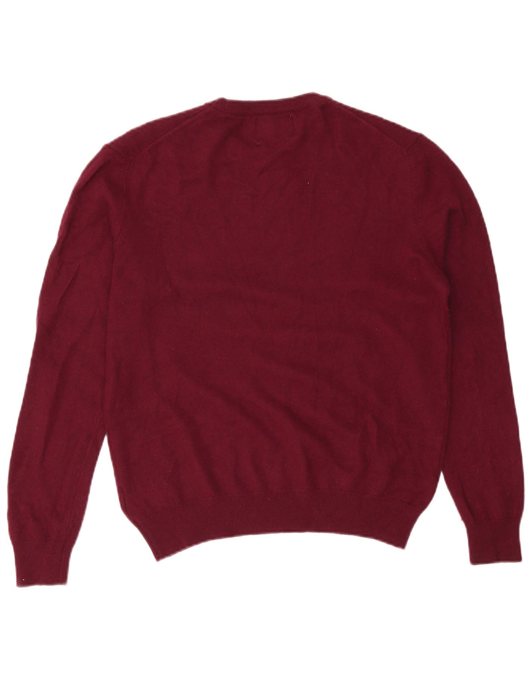 Richmond Mens Crew Neck Jumper Sweater XL Burgundy Wool