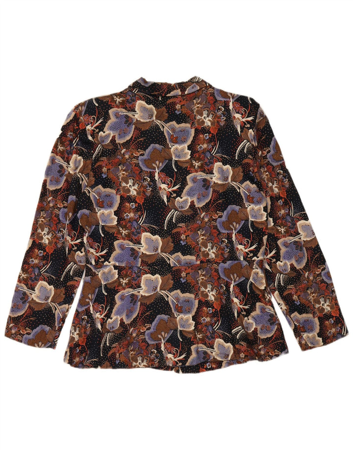Vintage Womens Shirt Blouse UK 14 Medium Multicoloured Floral