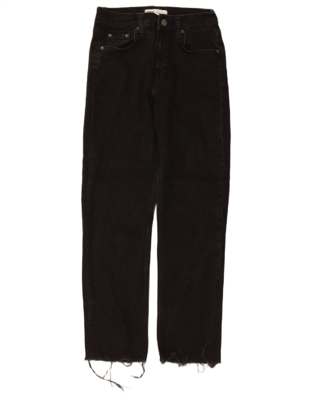 Zara Womens Straight Jeans EU 38 Small W28 L27 Black