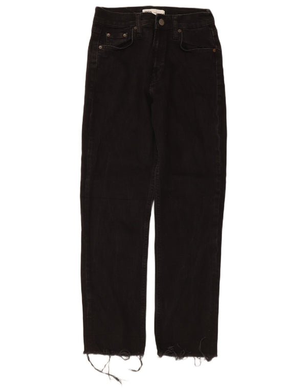 Zara Womens Straight Jeans EU 38 Small W28 L27 Black