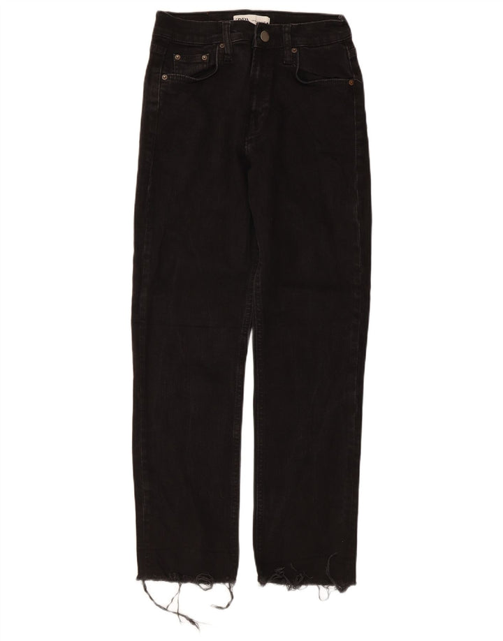 Zara Womens Straight Jeans EU 38 Small W28 L27 Black