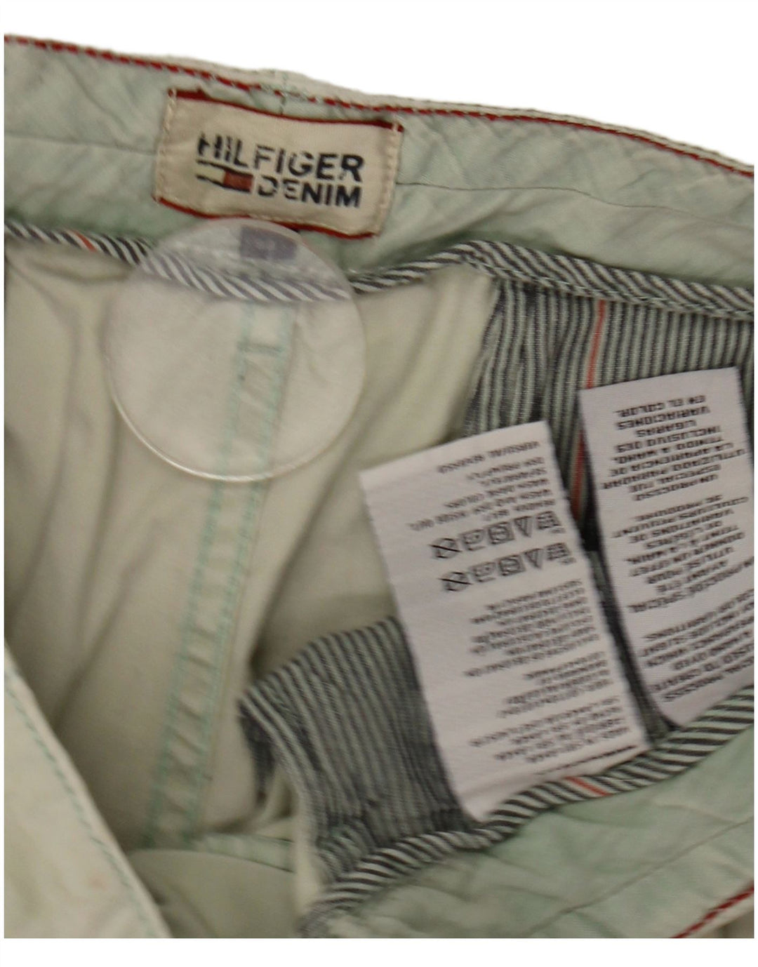 Tommy Hilfiger Mens Chino Shorts W33 Medium  Green Cotton