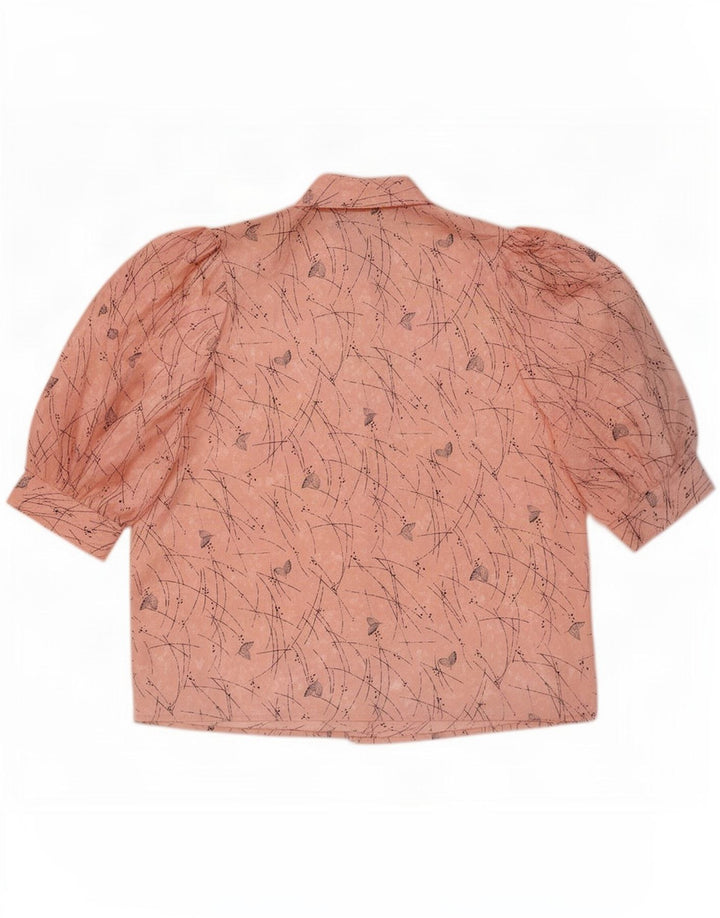 Canda Womens Abstract Pattern Short Sleeve Shirt Blouse EU 42 Large Pink