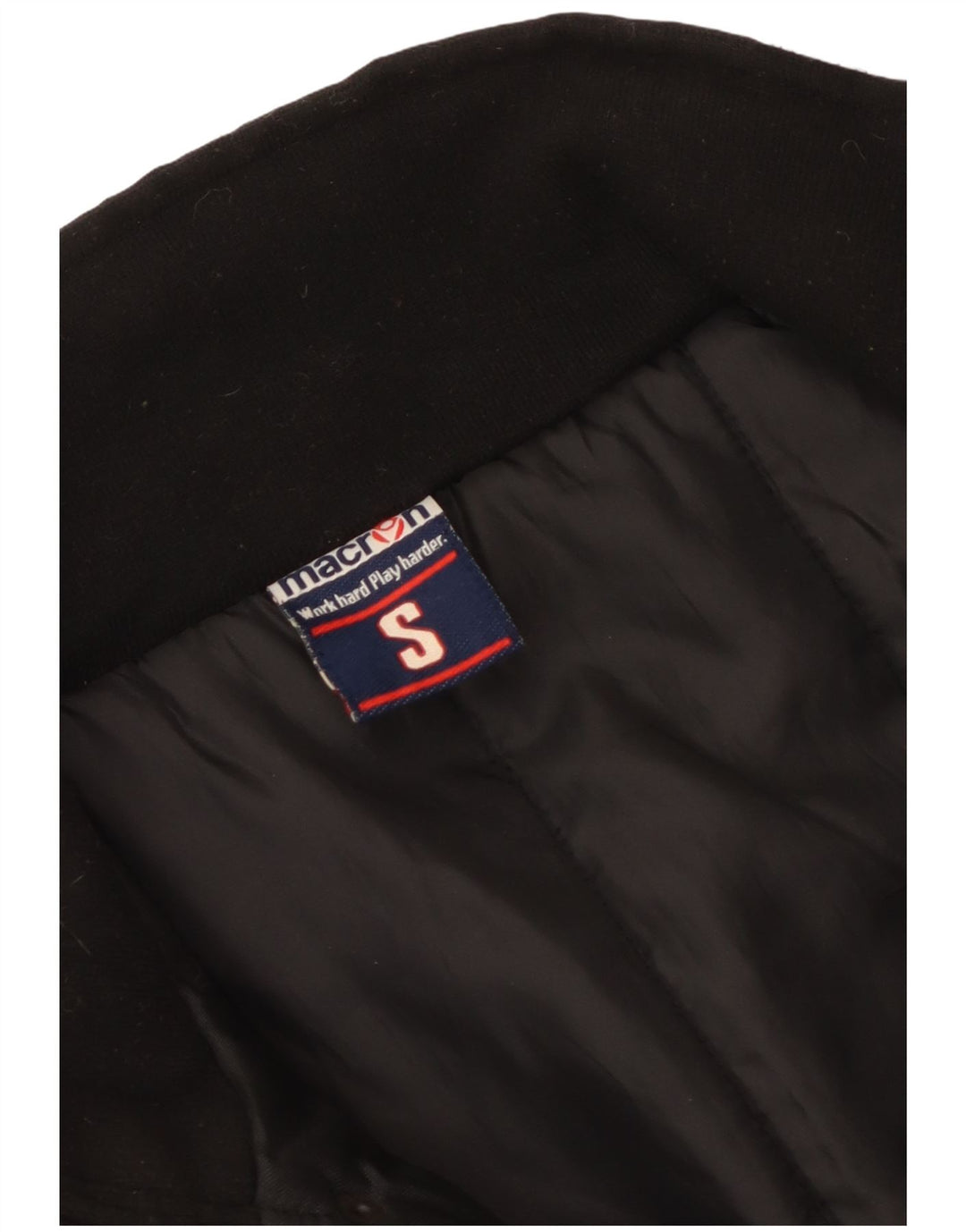 Macron Mens Graphic Windbreaker Coat UK 36 Small Black Colourblock