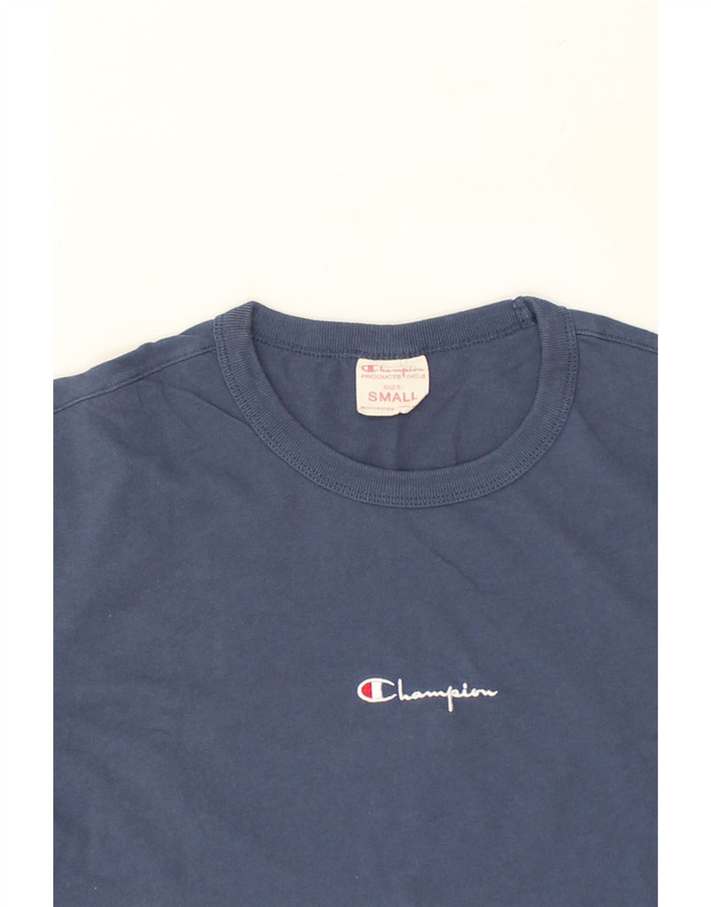 CHAMPION Mens Graphic T-Shirt Top Small Blue Cotton | Vintage Champion | Thrift | Second-Hand Champion | Used Clothing | Messina Hembry 