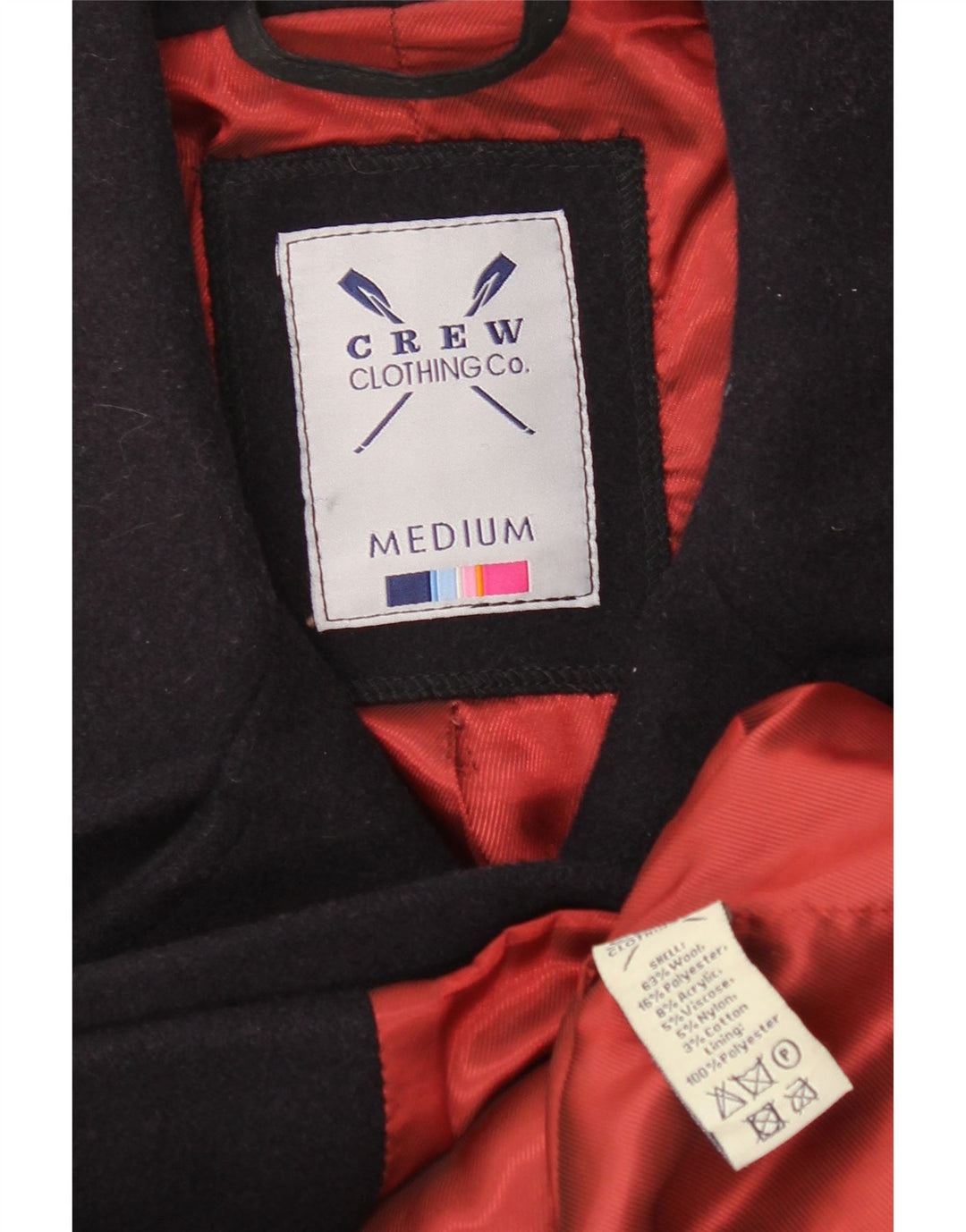 Crew Clothing Mens Pea Coat UK 38 Medium Navy Blue