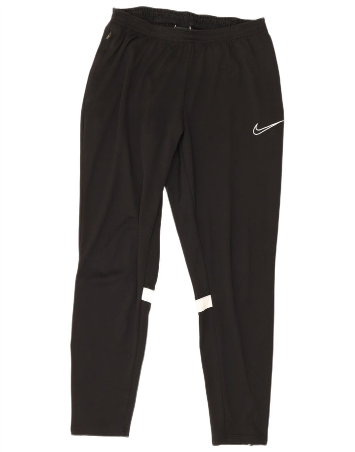 Nike Mens Dri Fit Tracksuit Trousers Large  Black Colourblock Polyester