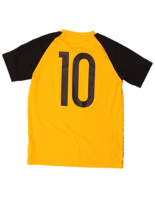 Adidas Boys MESSI Graphic T-Shirt Top 11-12 Years Yellow Polyester Sports