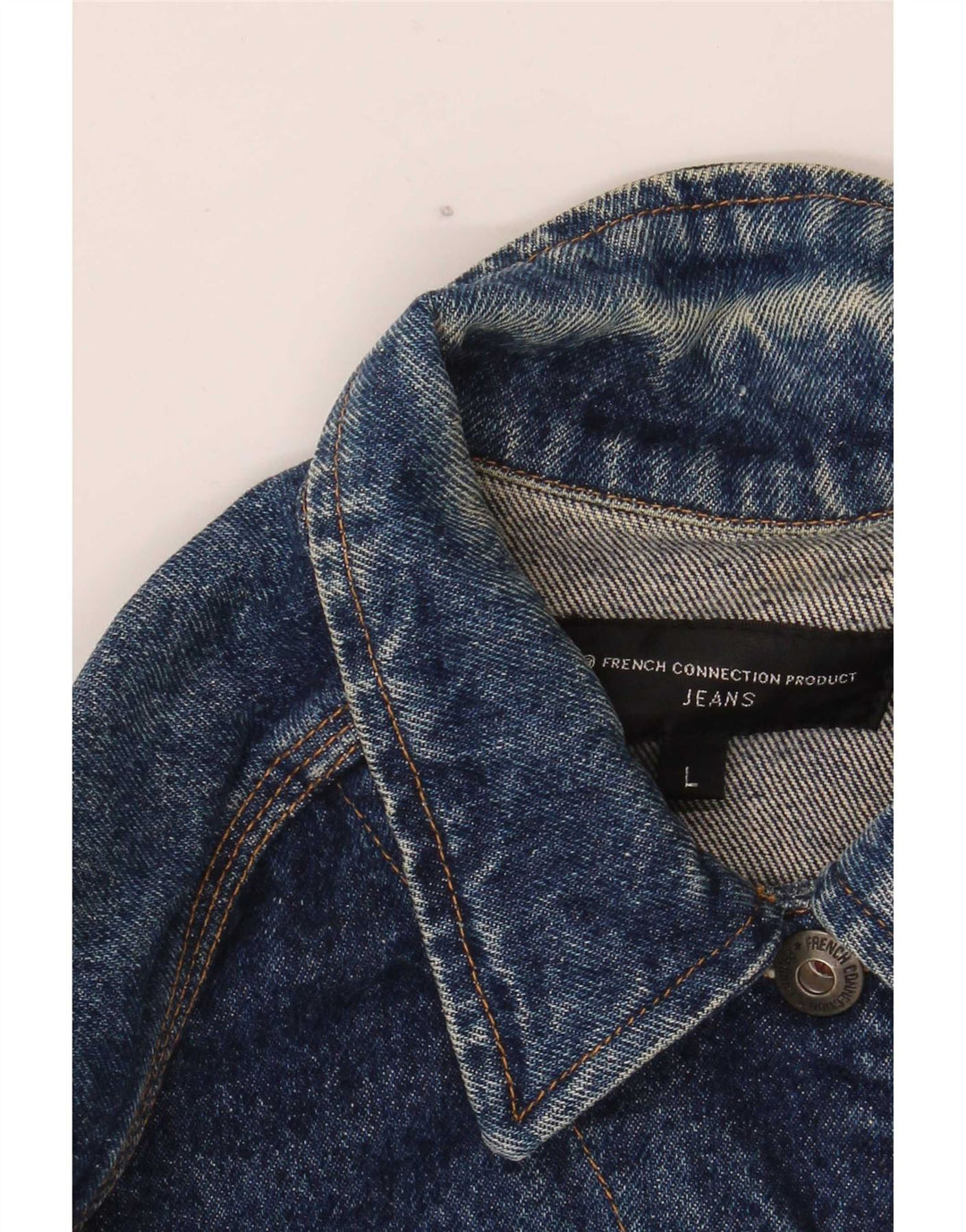 French Connection Womens Denim Jacket UK 16 Large Blue Cotton