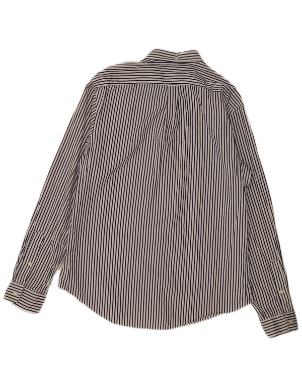 Polo Ralph Lauren Mens Slim Fit Shirt XL White Pinstripe Cotton