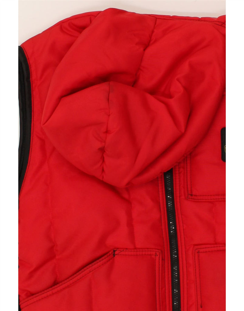 REFRIGIWEAR Mens Hooded Padded Gilet UK 38 Medium Red Nylon | Vintage Refrigiwear | Thrift | Second-Hand Refrigiwear | Used Clothing | Messina Hembry 