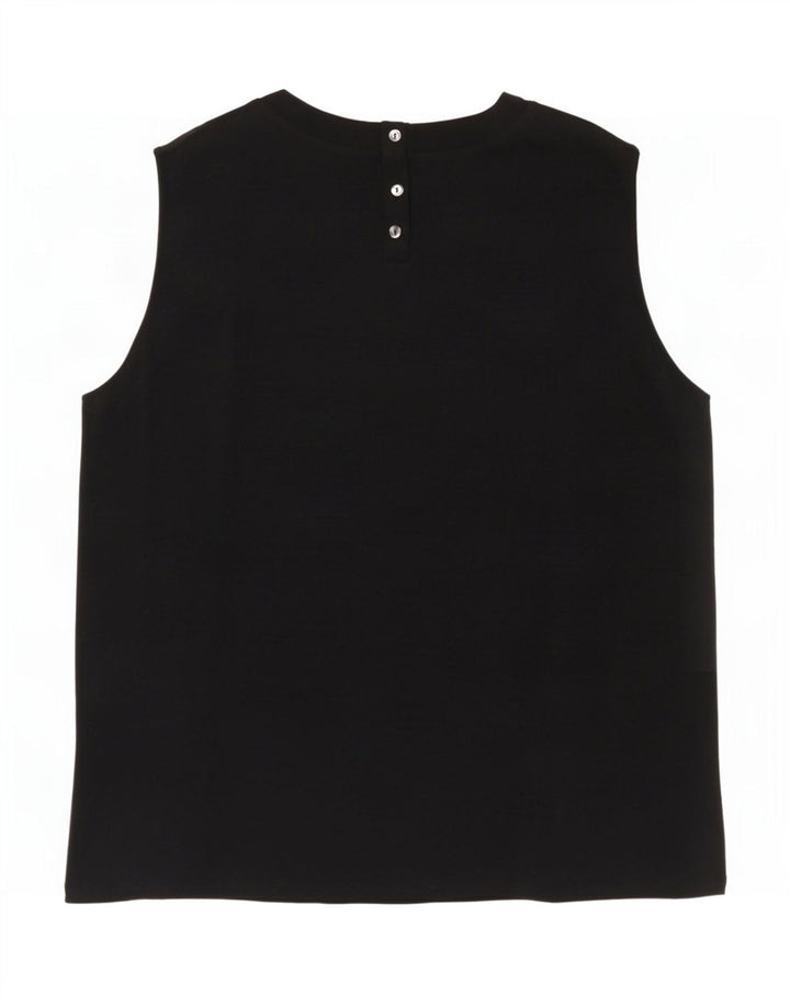Max Mara Womens Weekend Sleeveless Blouse Top UK 16 Large Black